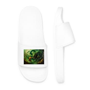 Heracles Battles the Hydra of Lerna - Men’s Pool Sliders - white - Front