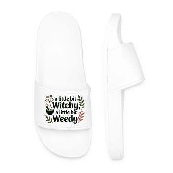 Herbalist Witchy Weedy Professional Clinical  - Men’s Pool Sliders - white - Front