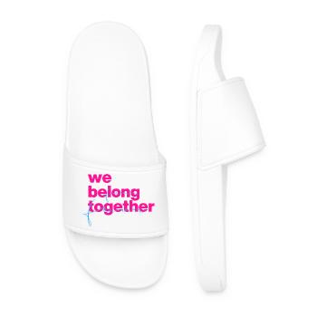 We belong together Neon Script - Männer Badelatschen - Weiß - Vorne