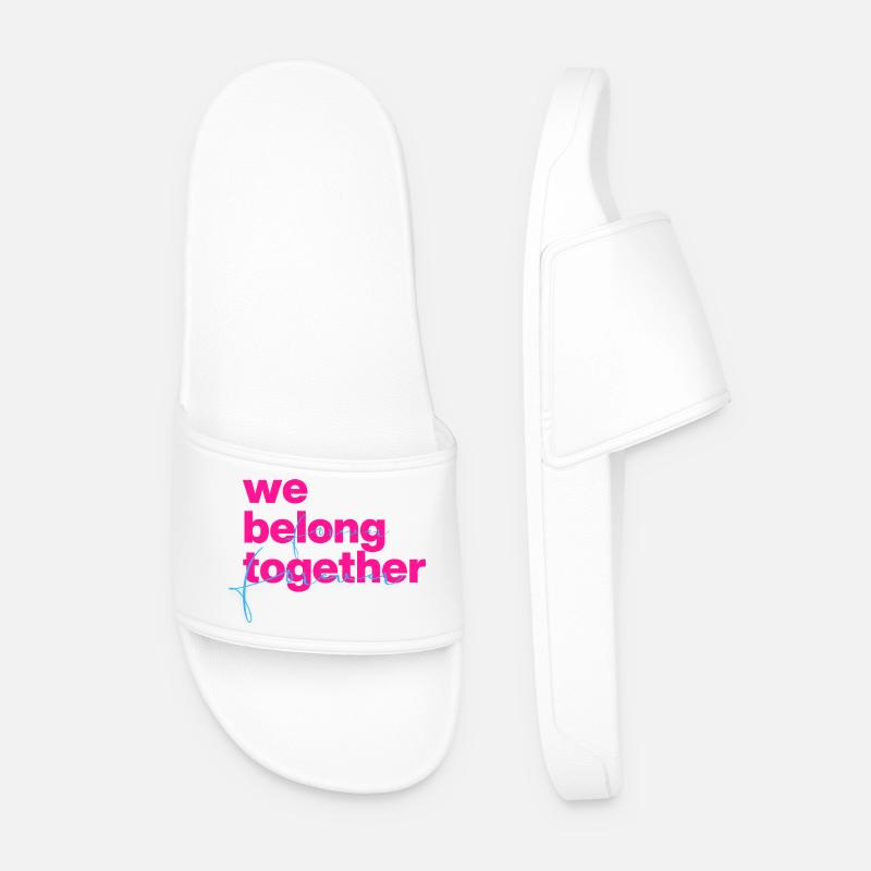We belong together Neon Script - Männer Badelatschen - Weiß