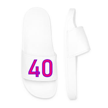 40. 40 YEARS. 40th ANNIVERSARY. 40 YEARS ANNIVERSARY. - Men’s Pool Sliders - white - Front