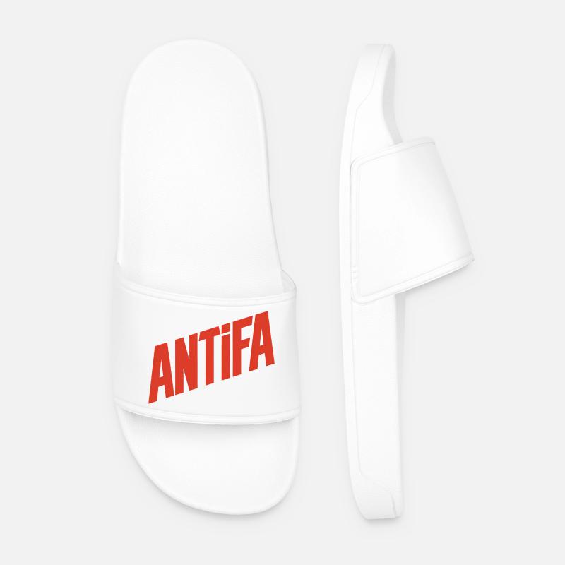 Antifa - Antifascist Merch - Männer Badelatschen - Weiß