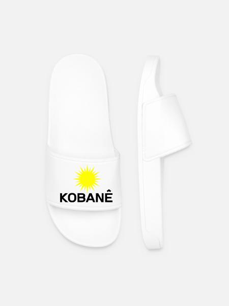 Kobane_Kurdistan_Sonne - Men’s Pool Sliders - white