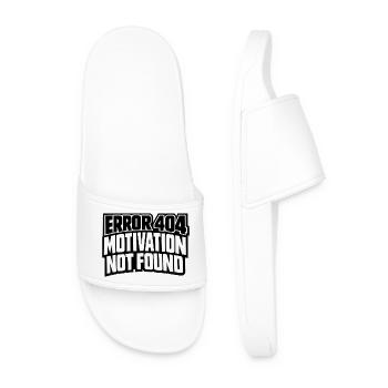 Error 404 Motivation not found gift idea funny - Men’s Pool Sliders - white - Front