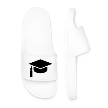 Abi, Graduation Cap, College hut, Schulabschlus - Männer Badelatschen - Weiß - Vorne