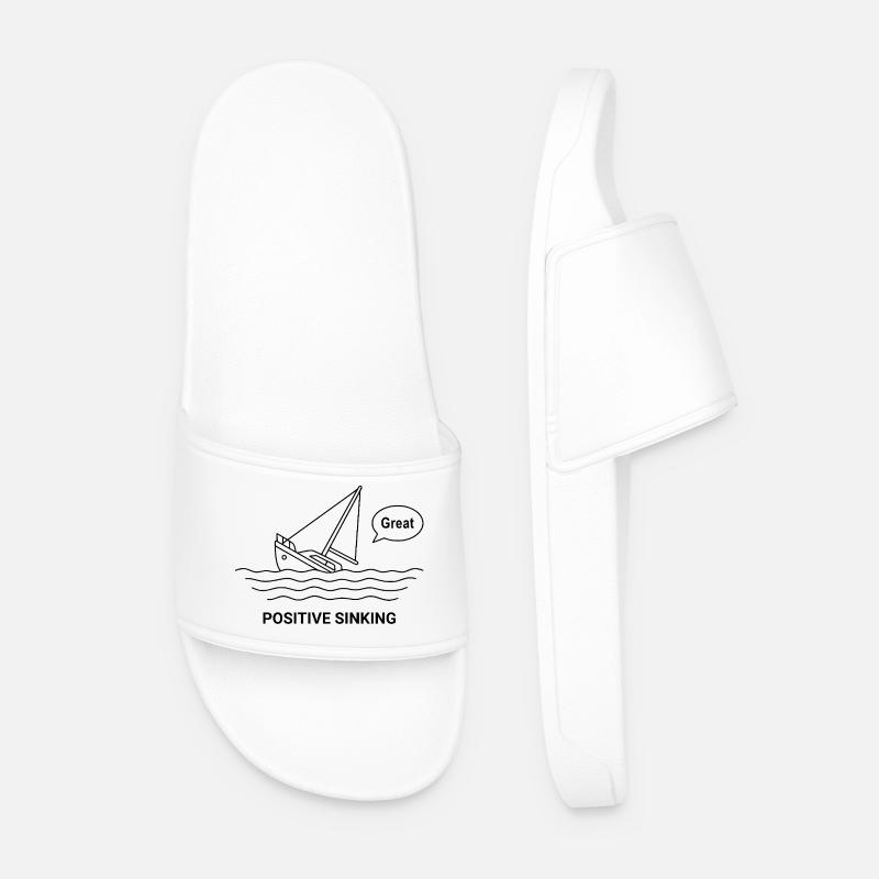 Positive Sinking - Männer Badelatschen - Weiß