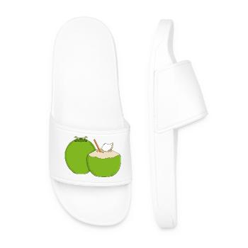 Emerald Coconut Splash - Männer Badelatschen - Weiß - Vorne