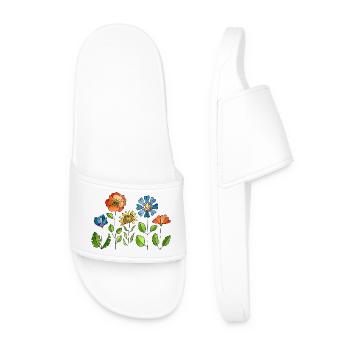 Fleur - Claquettes Homme - blanc - Devant