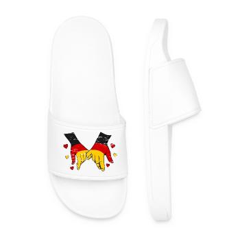 Drapeau allemand main dans la main utilisé - Claquettes Homme - blanc - Devant