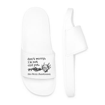 34e Anniversaire - Cadeau 34e anniversaire Humour  - Claquettes Homme - blanc - Devant
