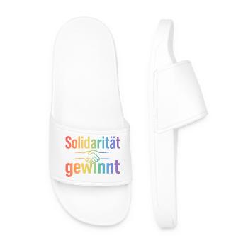Solidarity Gift for Women & Men - Men’s Pool Sliders - white - Front