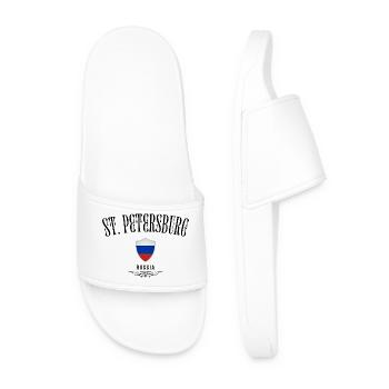 St. Petersburg souvenir, elegant design - Men’s Pool Sliders - white - Front