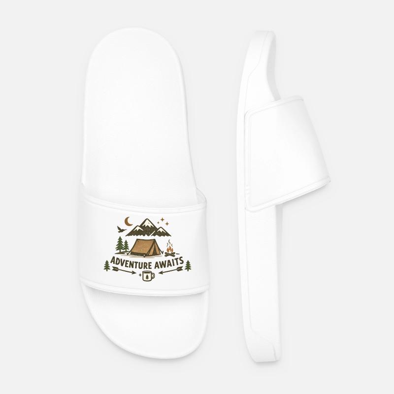L’aventure vous attend - Claquettes Homme - blanc