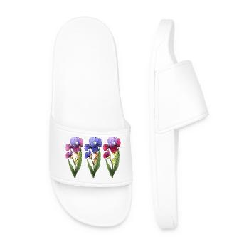Fleur - Claquettes Homme - blanc - Devant