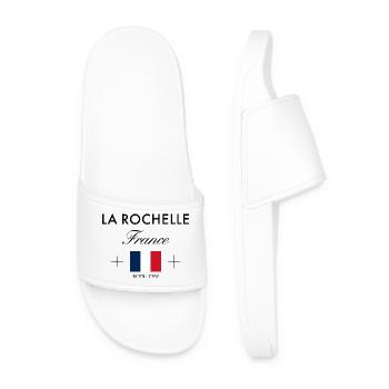 La Rochelle Frankreich Koordinaten Reise Souvenir - Männer Badelatschen - Weiß - Vorne
