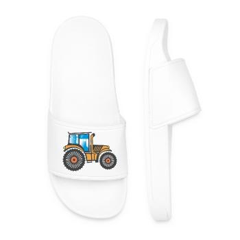 Tractor Tractor Agriculture Design - Men’s Pool Sliders - white - Front