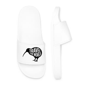 Kiwi Vogel Travel The World – Funny Travel - Men’s Pool Sliders - white - Front