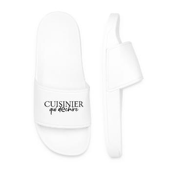 Cook Who Tears - Men’s Pool Sliders - white - Front