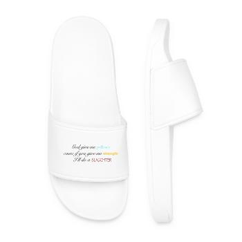 Que Dieu me donne de la patience - Claquettes Homme - blanc - Devant