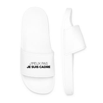 I can't, I'm an executive, office humor, job - Men’s Pool Sliders - white - Front