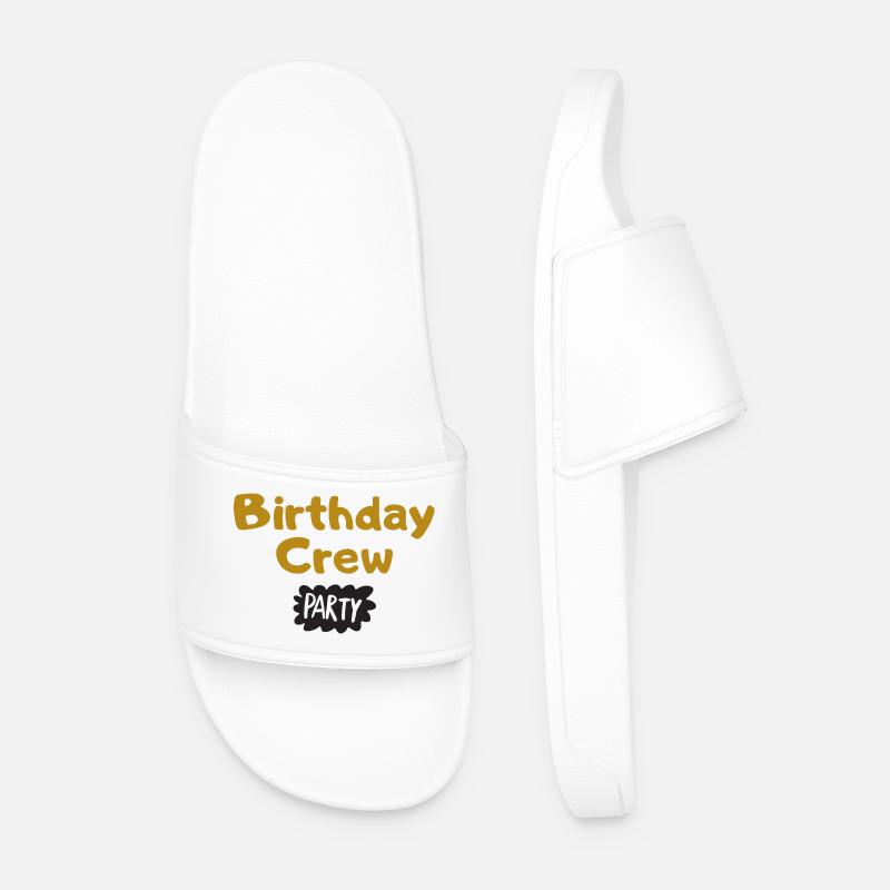 Birthday Crew - Männer Badelatschen - Weiß