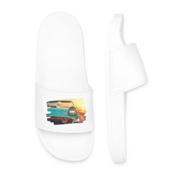 Turquoise classic at sunset - Men’s Pool Sliders - white - Front