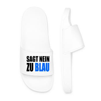 Dites non au bleu - Claquettes Homme - blanc - Devant