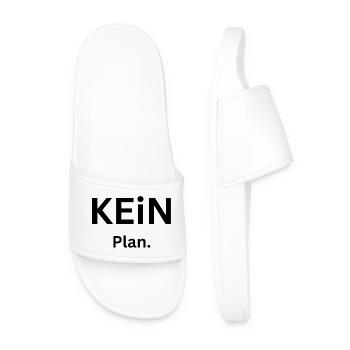 Kein Plan. - Männer Badelatschen - Weiß - Vorne