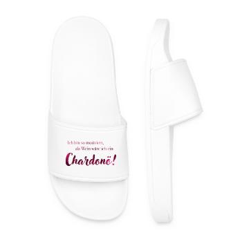 Je suis tellement motivé, en tant que vin, je serais Chardonö ! - Claquettes Homme - blanc - Devant