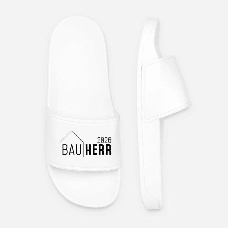 Builder with house 2026 - Men’s Pool Sliders - white