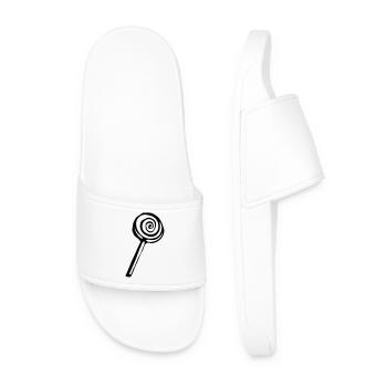 Lolli Lutscher Design klassisch - Männer Badelatschen - Weiß - Vorne