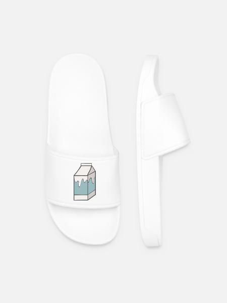 milk - Men’s Pool Sliders - white