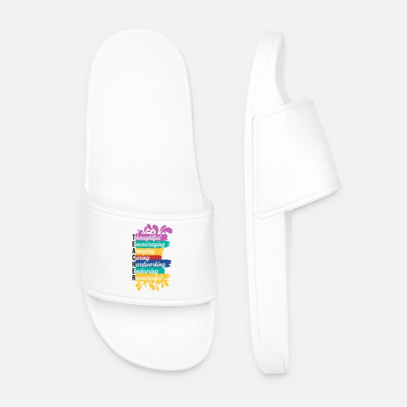 Teacher being - Männer Badelatschen - Weiß