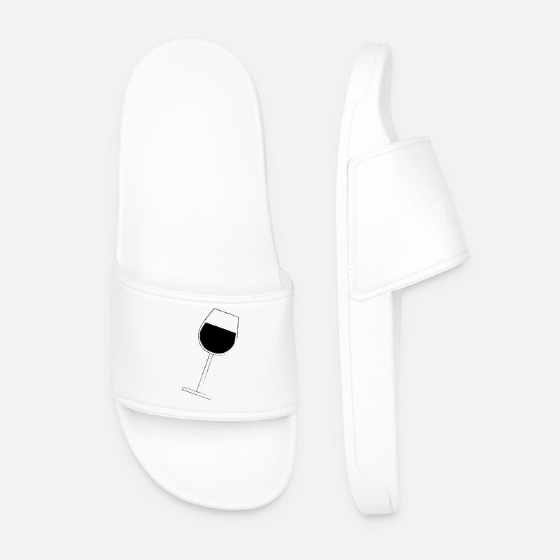 Weinglass - Männer Badelatschen - Weiß