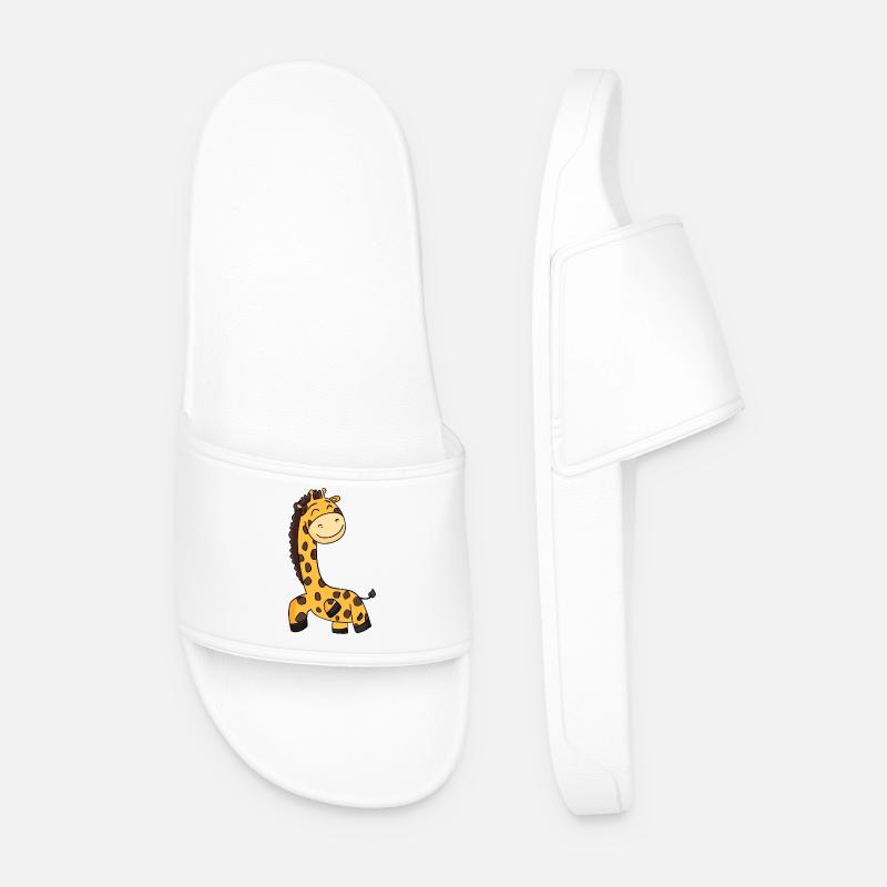 Giraffe - Men’s Pool Sliders - white