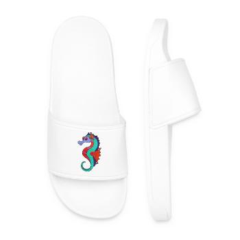 Hippocampe ardent aux couleurs fraîches - Claquettes Homme - blanc - Devant