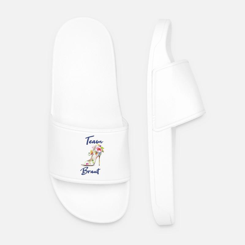 Team Braut - Männer Badelatschen - Weiß