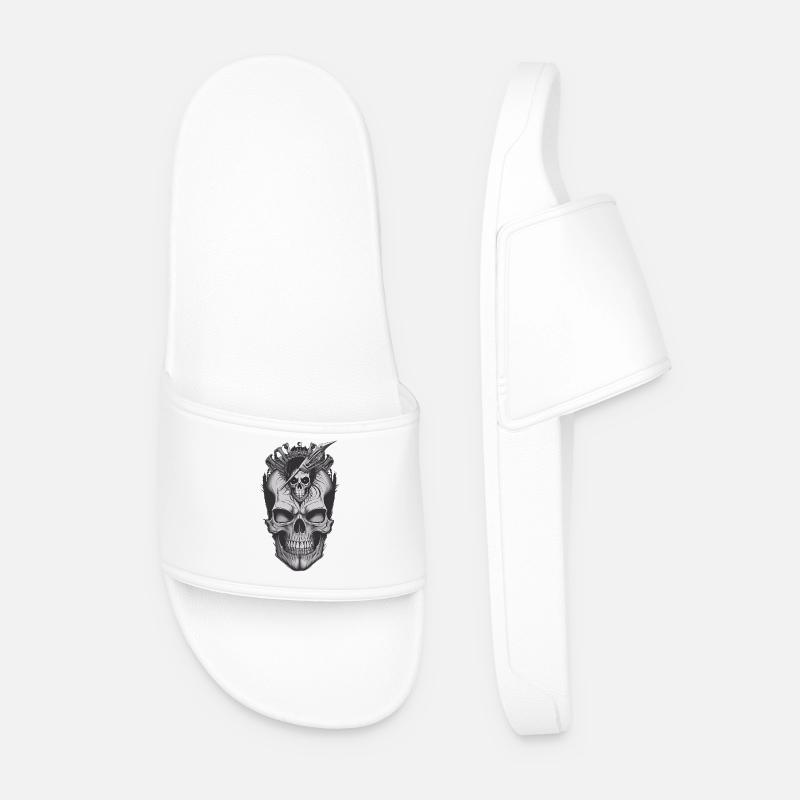 Cool Skull - Männer Badelatschen - Weiß