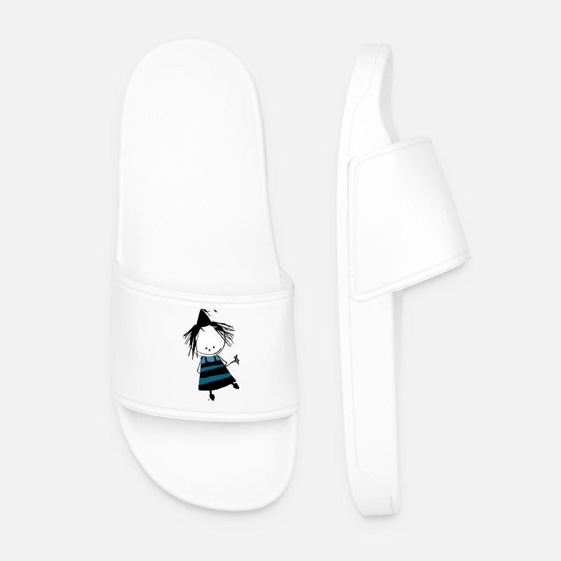 Fairy Witch - Men’s Pool Sliders - white