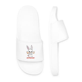 Carnivorous white rabbit - Men’s Pool Sliders - white - Front