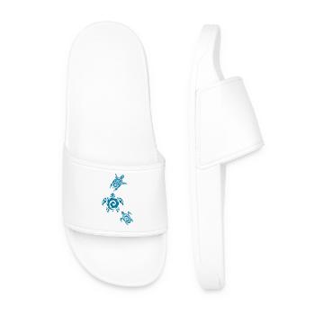 Trois tortues marines - Claquettes Homme - blanc - Devant