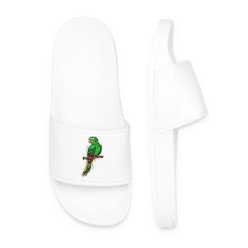Animal, Zoo, Bird, Parrot, Bird Lover, Pet - Men’s Pool Sliders - white - Front