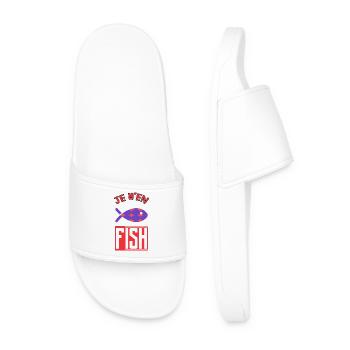 JE M'EN FISH - Claquettes Homme - blanc - Devant