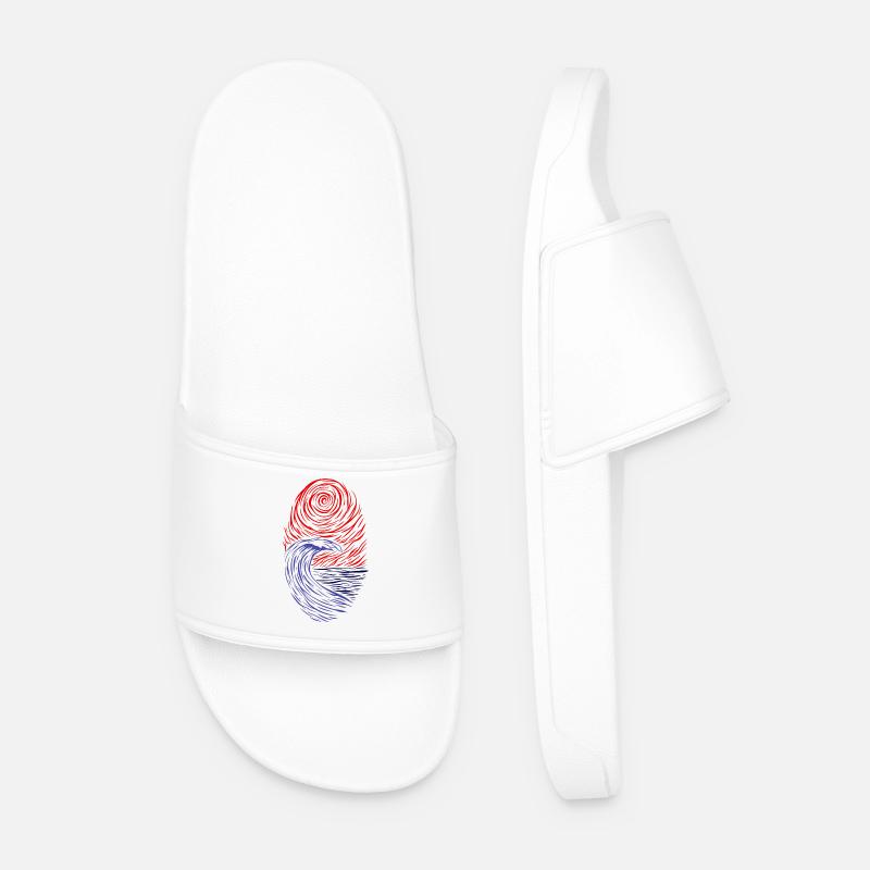 Dynamic waves - Men’s Pool Sliders - white