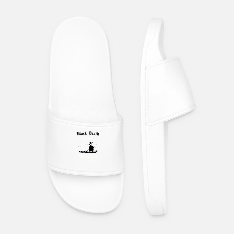 Black Death - spread in progress - Men’s Pool Sliders - white