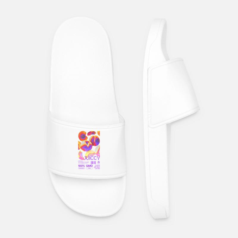 Juicy Peach Statement - Männer Badelatschen - Weiß