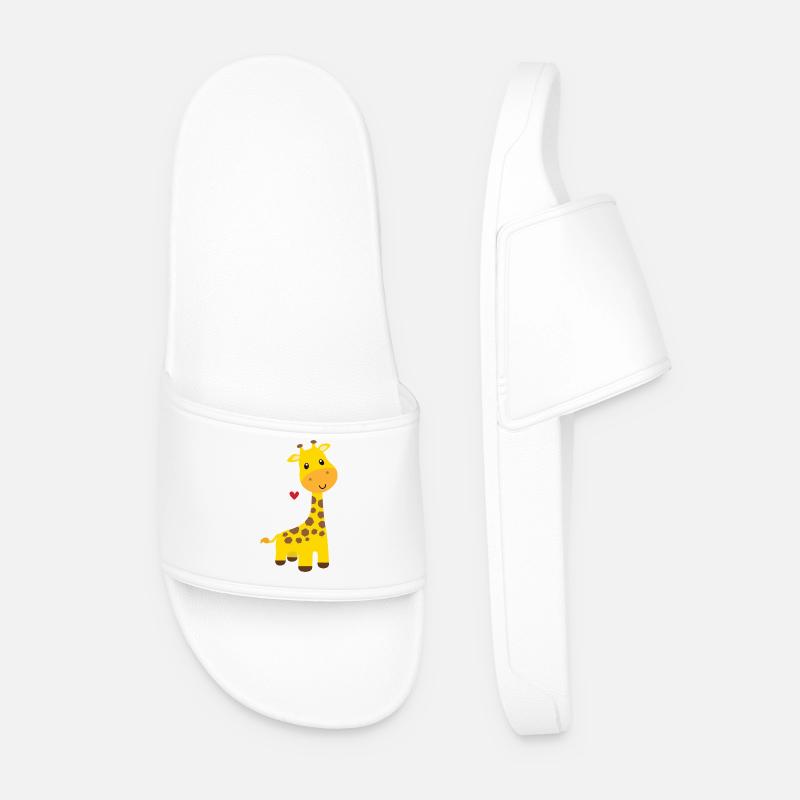 Giraffe - Men’s Pool Sliders - white