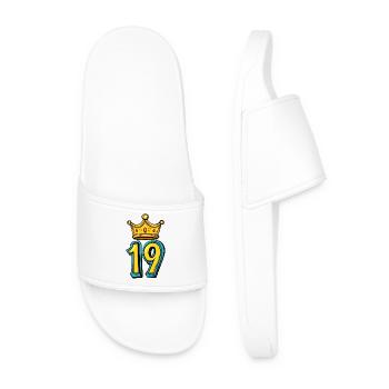19 Number Crown - Men’s Pool Sliders - white - Front