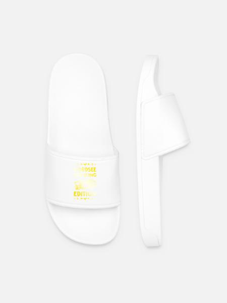 North Sea Drinking Saying - Men’s Pool Sliders - white