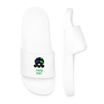 Help me - Men’s Pool Sliders - white - Front